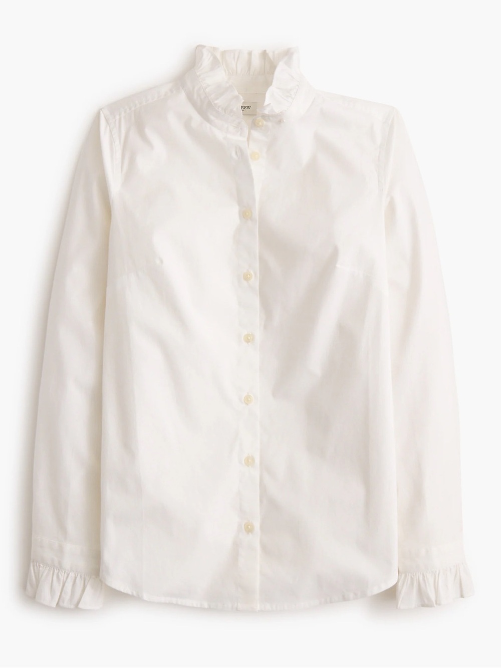 NWT J.Crew Ruffle Button-Up Shirt - Picture 4 of 4